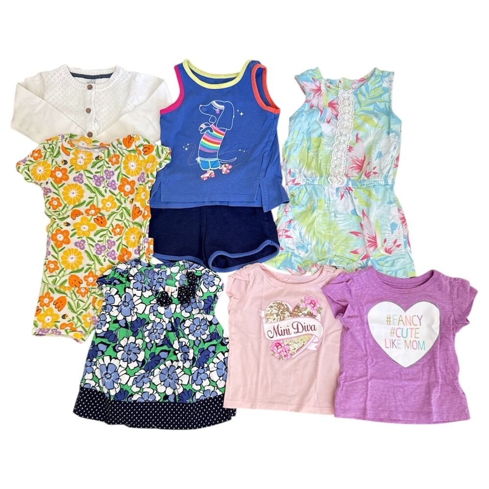 Carter’s Old Navy Gymboree Baby Girl Clothing 18 Months Tops, Shorts, Cardigan
